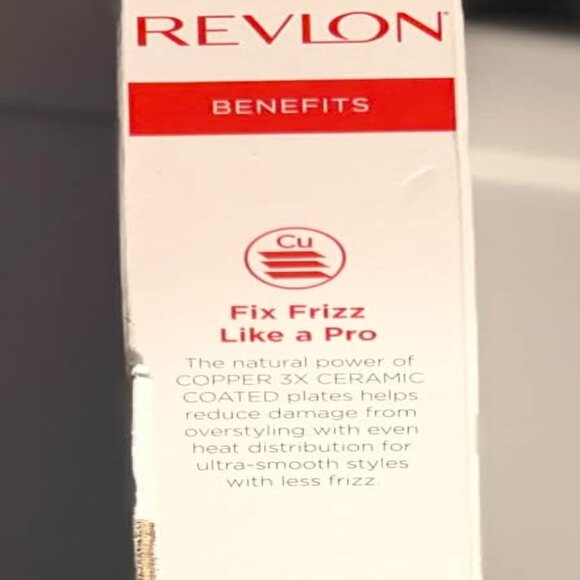 REVLON Salon Straight 1" Copper Smooth Flat Iron with Extra Long Plates NEW - Picture 7 of 12